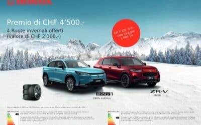 Offerta imperdibile Honda: risparmia Fr. 4500.- e ottieni le ruote invernali gratuite!